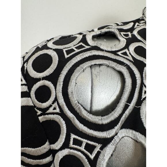 Samuel Dong Black Silver Geometric Cutout Jacket Womens Medium Art Wear - Picture 9 of 16